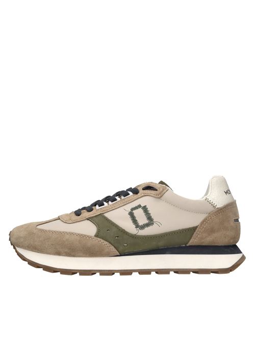 Sneakers in pelle e tessuto MONO WAY | RIDER 39 MBEIGE-MARRONE-VERDE-BIANCO